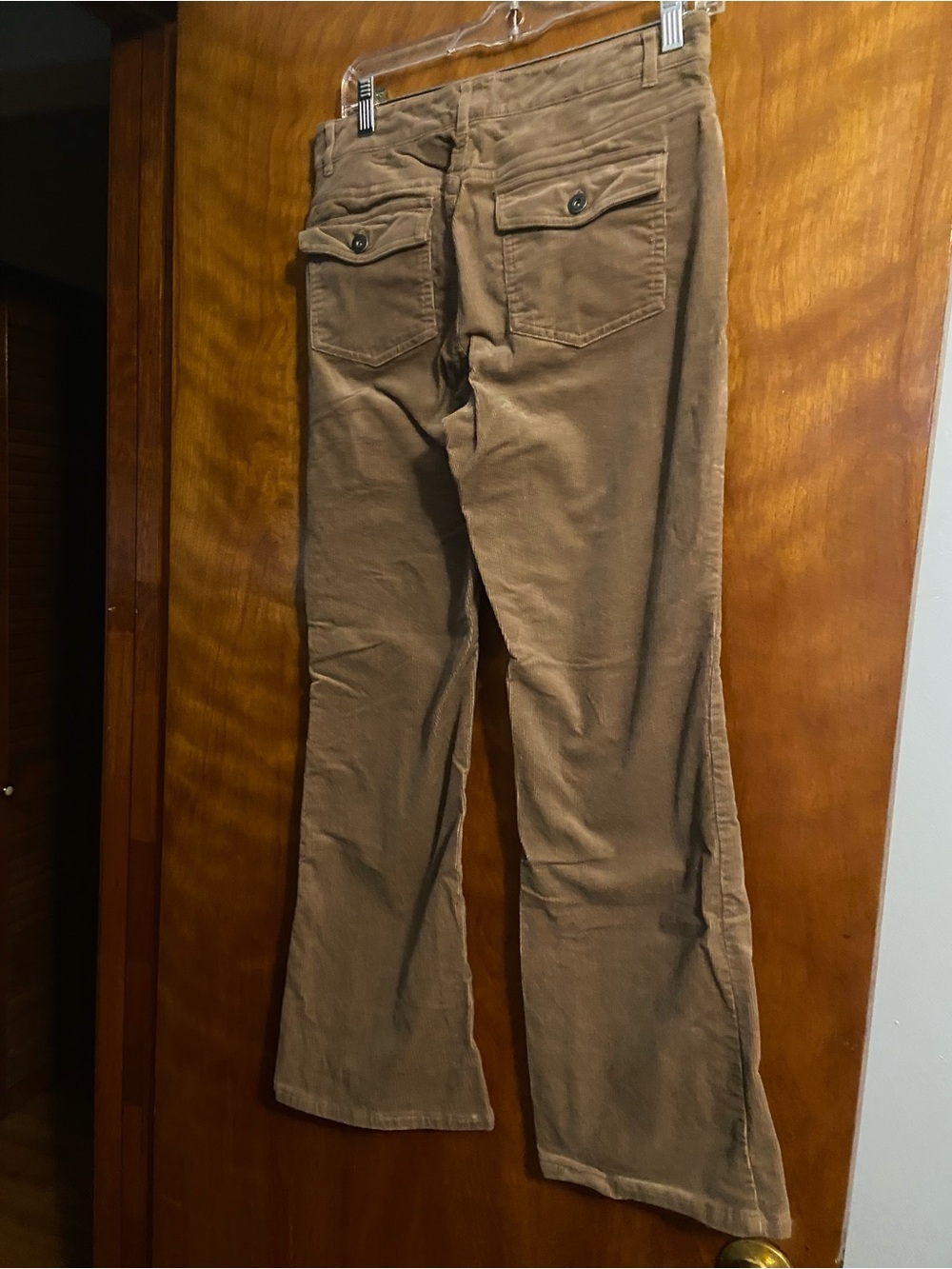 Corduroy Boot Cut Pants in Tan